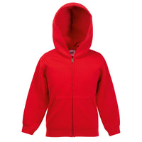 Kid Children Boy Girl Premium Polyester Hoodie Hooded Sweat Jacket Full Zip Top