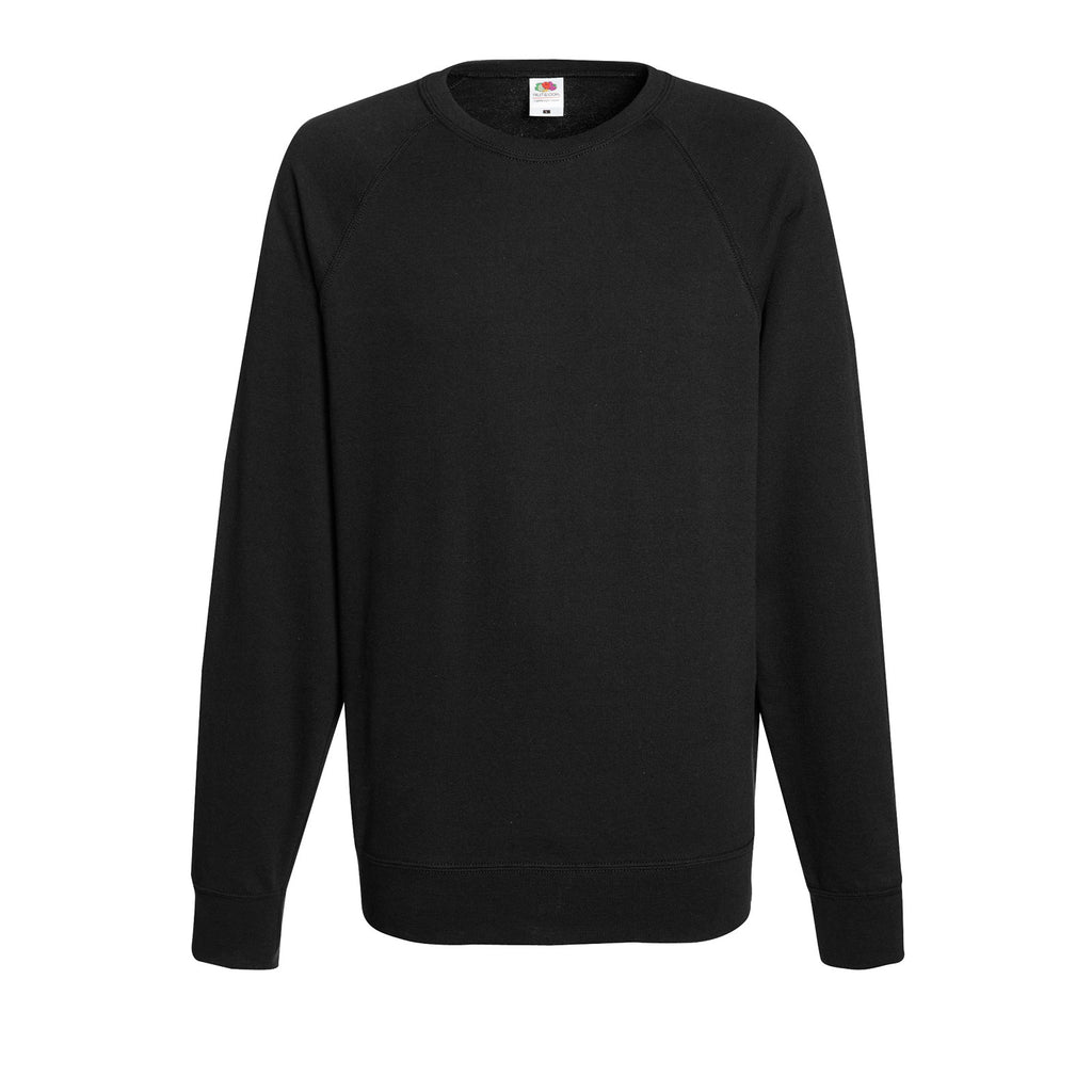Mens Fruit of the Loom Light Weight Raglan Cotton Rich Sweatshirt Top