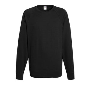 Mens Fruit of the Loom Light Weight Raglan Cotton Rich Sweatshirt Top