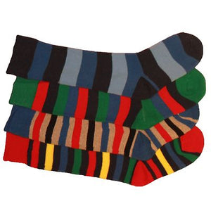 6 x Boys Kids Children Wellington Welly Striped Design Thermal Warm Long Socks