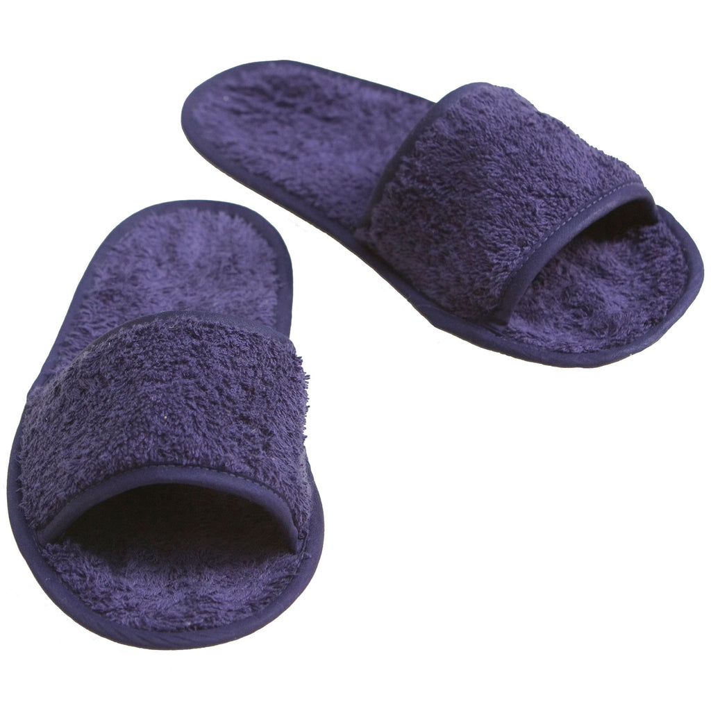 Unisex Adult Towel City Classic Cotton Material Open Mule Toe Terry Slippers