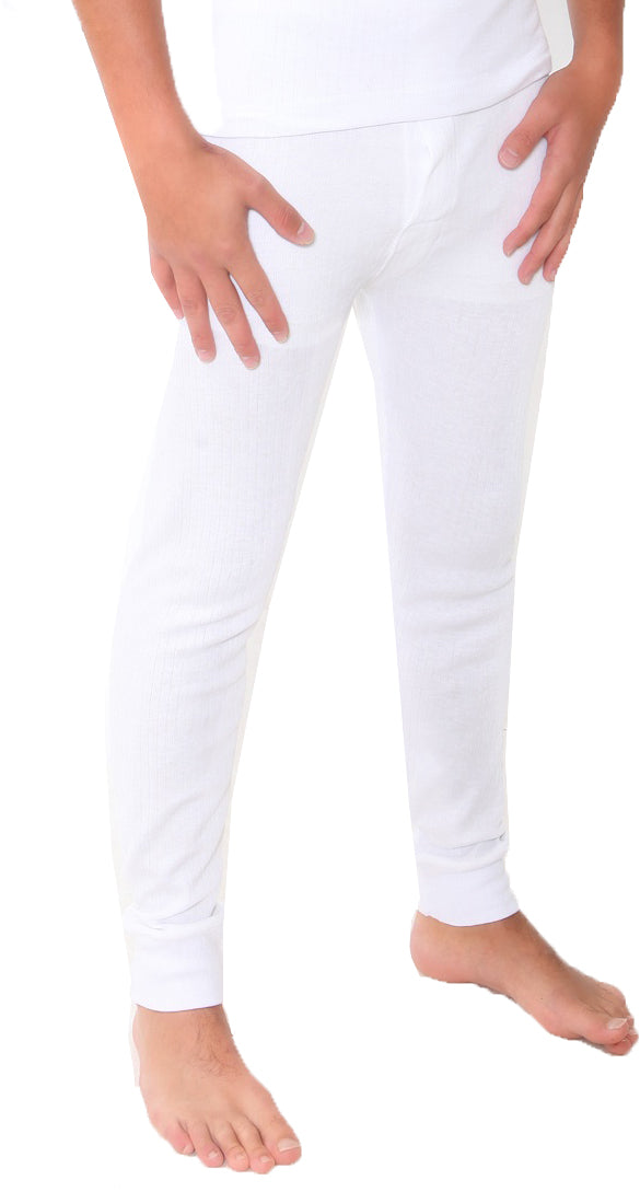 Twin Pack of Mens Thermal Long Johns / Pants / Bottoms Colour: White Size:  Small