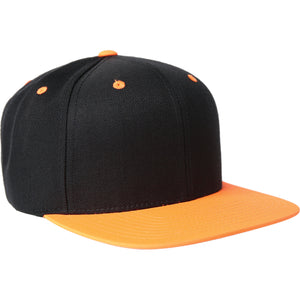 Adult Unisex Flexfit Wool Classic Snapback Two Tone Premium Baseball Cap Hat