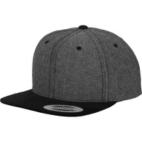 Adult Unisex Flexfit Chambray Suede Wool Blend Snapback Baseball Cap Hat