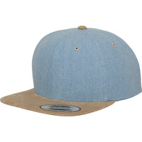 Adult Unisex Flexfit Chambray Suede Wool Blend Snapback Baseball Cap Hat