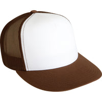 Adult Unisex Flexfit Classic 5 Panel Trucker Baseball Cap Hat with Mesh Side