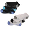 12 x Mens Designer Style Cotton Rich Trainer Liner / Ankle Socks