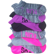 6 x Kids Children Girl Trainer Socks with Cushion Heal Toe Sport