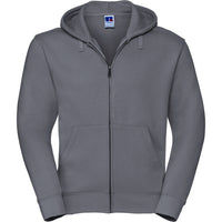Mens Russell Authentic Zipped Zip Hooded Hoodie Colour Cotton Rich Sweat Top