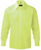 Mens Russell Long Sleeve Poly Cotton Easycare Poplin Shirt (S to 4XL)