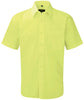 Mens Russell Collection Short Sleeve Polycotton Easycare Poplin Smart Shirt