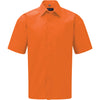 Mens Russell Collection Short Sleeve Polycotton Easycare Poplin Smart Shirt