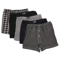 3 x BRITWEAR® Mens Button Fly Jersey Boxer Shorts Natural Cotton Rich Boxers Underwear