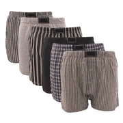 6 x Big Size Cotton Boxer Shorts with Button Fly Jersey