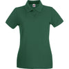 Ladies Women Fruit of the Loom Premium 100% Cotton Polo Neck Collar Shirt Top
