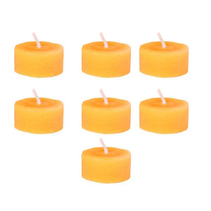 7 x 100% Beeswax Tea Light Candles with Metal Casing